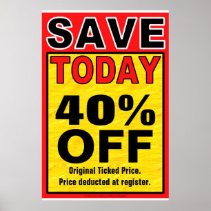 Poster Save Today Business Sign/poster template