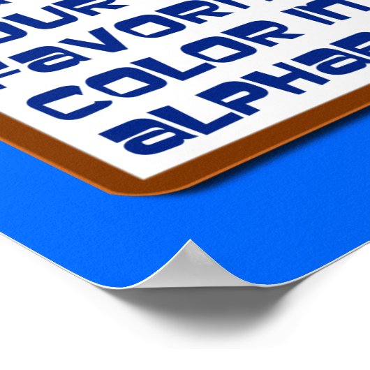 Poster Saveur de l'affiche Alphabet (Coin)