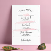 Poster Saveurs de gâteau en cascade élégant rose blush fé