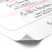 Poster Saveurs de gâteau en cascade élégant rose blush fé (Coin)