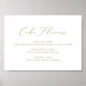 Poster Saveurs de gâteaux de calligraphie or délicates (Devant)