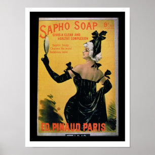 Poster 'Savon de Sapho - donne un teint clair et sain