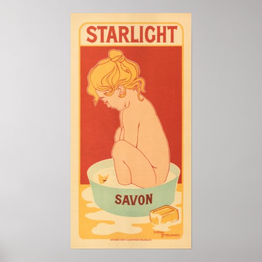 Poster SAVON STARLIGHT SAVON douche savon Henri Meunier (Devant)