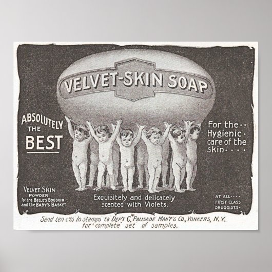 Poster Savon Velvet Skin (Devant)