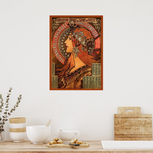 Poster Savonnerie De Bagnolet par Mucha (Cuisine)