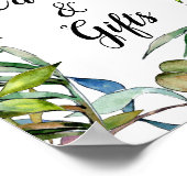 Poster Savoureux Olives Toscane Mariage d'aquarelle (Coin)