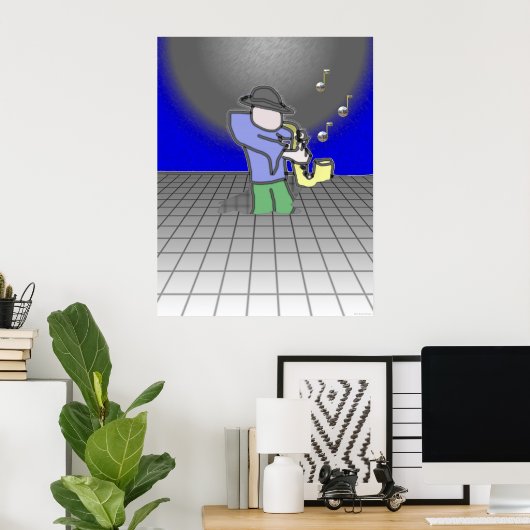 Poster Saxamaphone (Bureau à domicile)