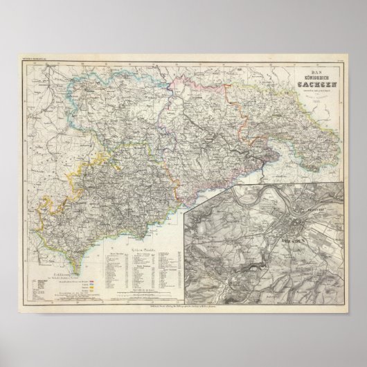 Poster Saxe, Allemagne de Dresde (Devant)