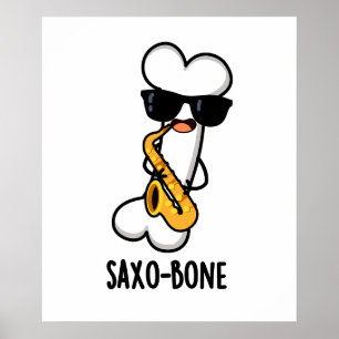 Poster Saxo-os Funny Bone Funny Musique Pun