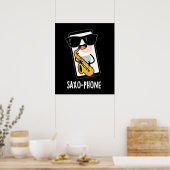 Poster Saxo-téléphone portable drôle Puns de téléphone ce (Cuisine)
