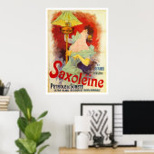 Poster Saxoleine, Jules Chéret (Bureau à domicile)