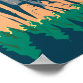 Poster Saxon Suisse Parc national Allemagne Vintage (Coin)