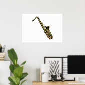 Poster Saxophone (Bureau à domicile)