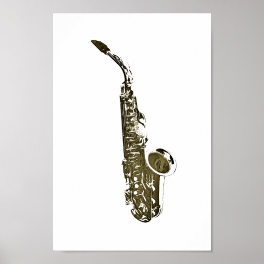 Poster Saxophone (Devant)