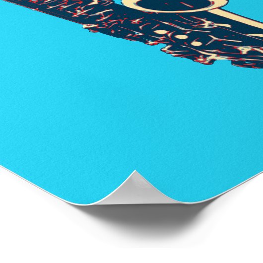 Poster saxophone (Coin)