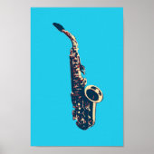 Poster saxophone (Devant)