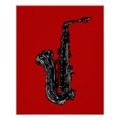 Poster Saxophone (Devant)