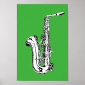 Poster Saxophone (Devant)