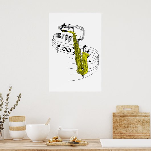 Poster Saxophone (Cuisine)