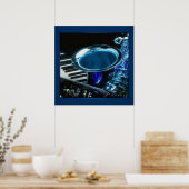 Poster Saxophone bleu (Cuisine)