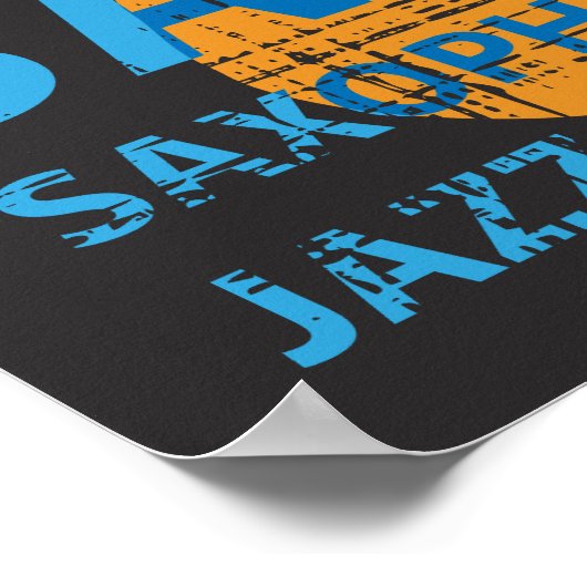 Poster Saxophone de jazz (Coin)