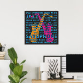 Poster Saxophone de jazz (Bureau à domicile)
