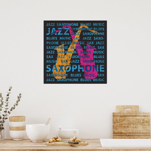 Poster Saxophone de jazz (Cuisine)