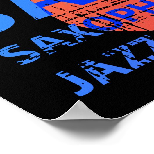 Poster Saxophone de jazz (Coin)