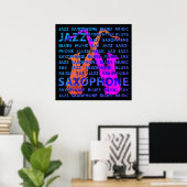 Poster Saxophone de jazz (Bureau à domicile)