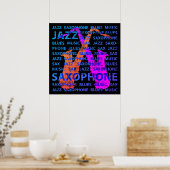 Poster Saxophone de jazz (Cuisine)
