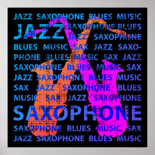 Poster Saxophone de jazz