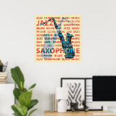 Poster Saxophone de jazz (Bureau à domicile)