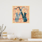 Poster Saxophone de jazz (Cuisine)