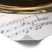 Poster Saxophone et partition (Coin)