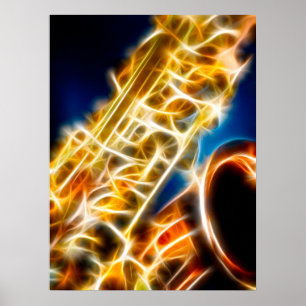 Poster Saxophone - Fractal