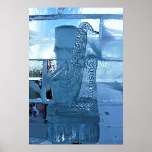 Poster Saxophone Ice Sculpture, Québec, Canada (Devant)