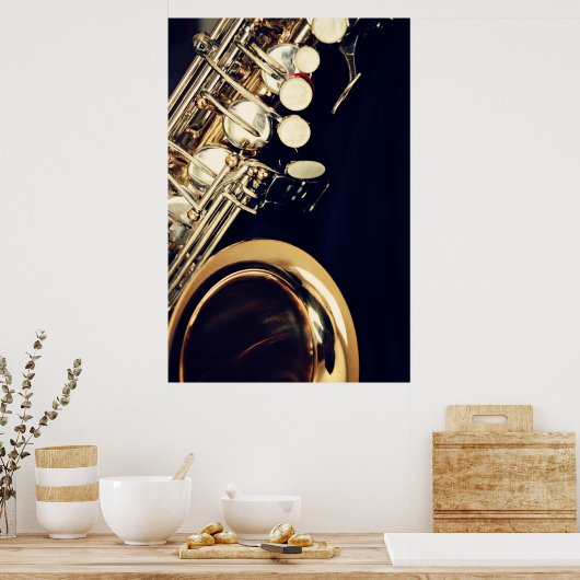 Poster saxophone Imprimer (Cuisine)