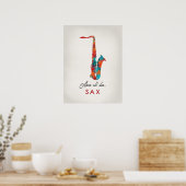 Poster Saxophone - Musique colorée brillante (Cuisine)