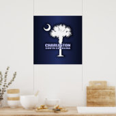 Poster SC Palmetto & Croissant (Charleston) (Cuisine)