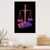 Poster Scales de justice Belle loi Art Décor (Cuisine)