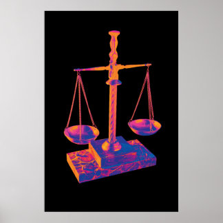 Poster Scales de justice Belle loi Art Décor