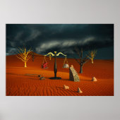 Poster Scales of Truth – Surreal Desert Symbolism (Devant)