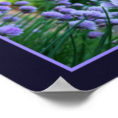 Poster Scallion violet Fleurs Abstraites Orton (Coin)