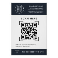 Scan de code QR Wifi | Logo d'entreprise sans cont