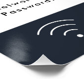 Poster Scan de code QR Wifi | Logo d'entreprise sans cont (Coin)