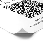 Poster Scan du réseau Wifi pour se connecter au code QR (Coin)