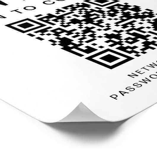 Poster Scan du réseau Wifi pour se connecter avec un code (Coin)