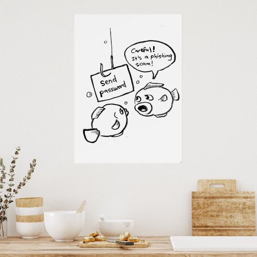 Poster Scandale d'hameçonnage (Cuisine)