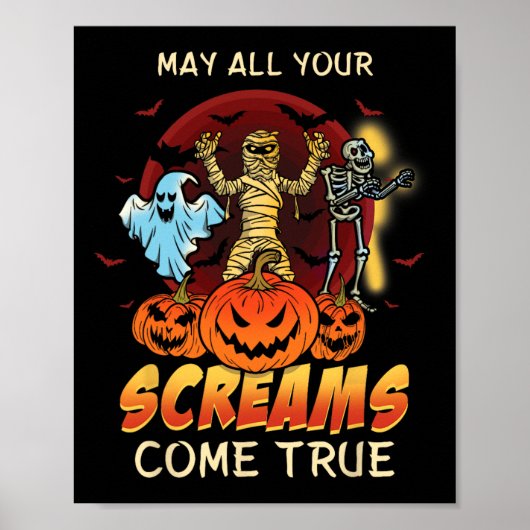 Poster Scandale Skeleton Monstres Fantôme Funny Lazy Dépl (Devant)
