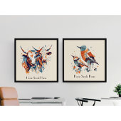 Poster Scandi Aviary Duet, personnalisé